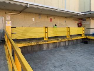 Dock-Guardian LD Safety Barrier on Loading Dock